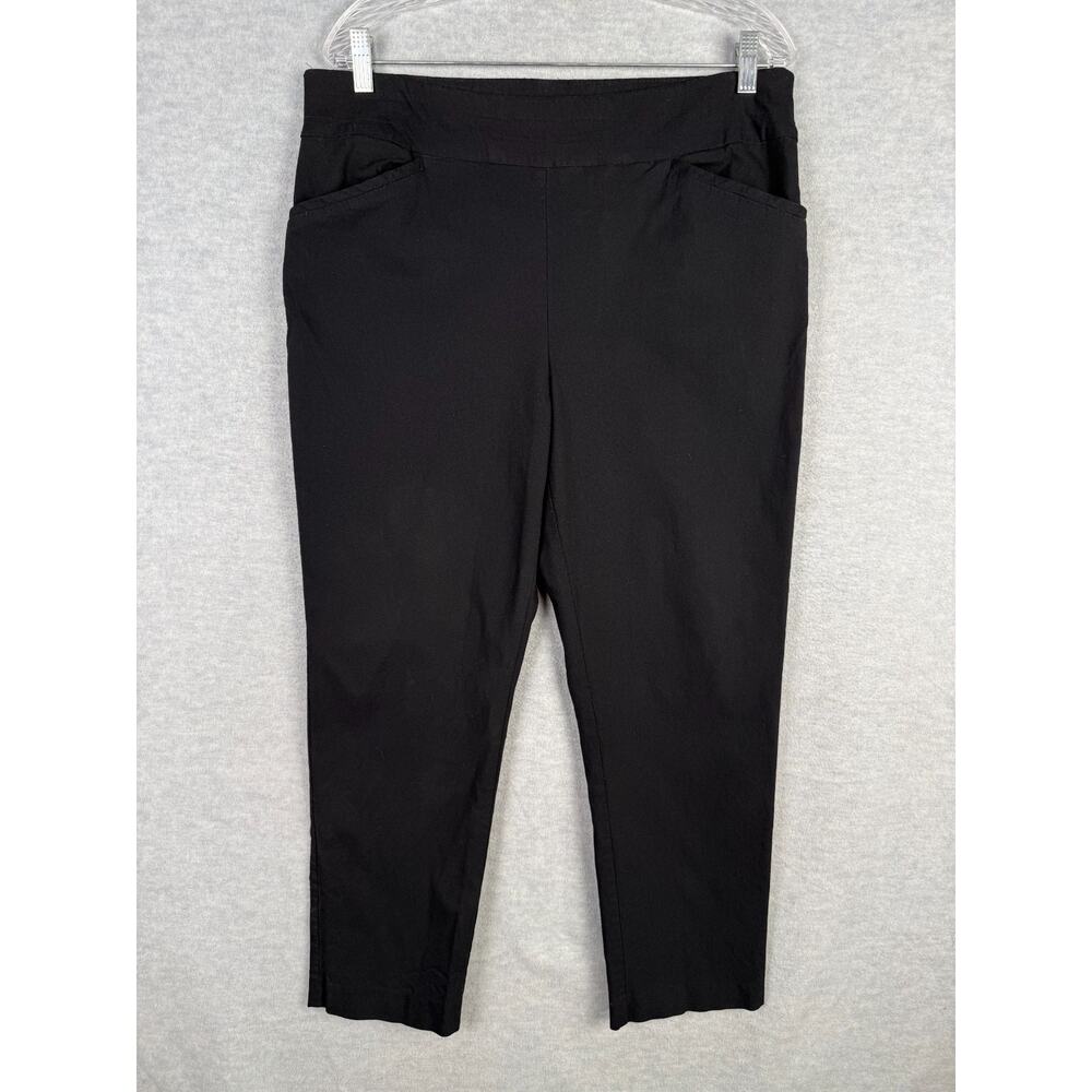 Chico's 2.5 US 14 Fabulously Slimming Perfect Stretch Pull On Ankle Pants Black